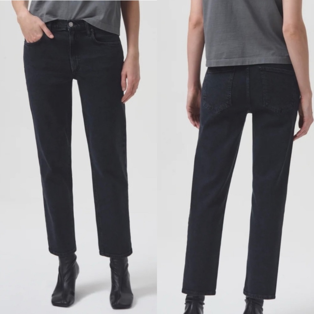 NWT AGOLDE KYE mid rise straight crop size 22